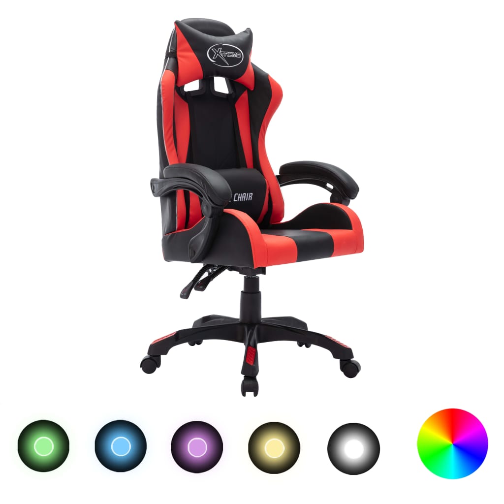 Fotel Dla Gracza Z Rgb Led, , Sztuczna Skóra