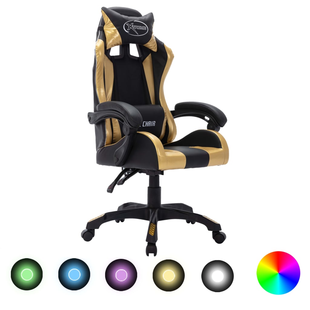 Fotel Dla Gracza Z Rgb Led, , Sztuczna Skóra