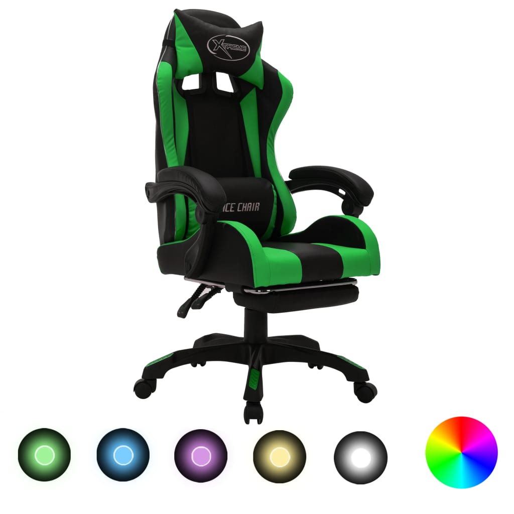 Fotel Dla Gracza Z Rgb Led, , Sztuczna Skóra