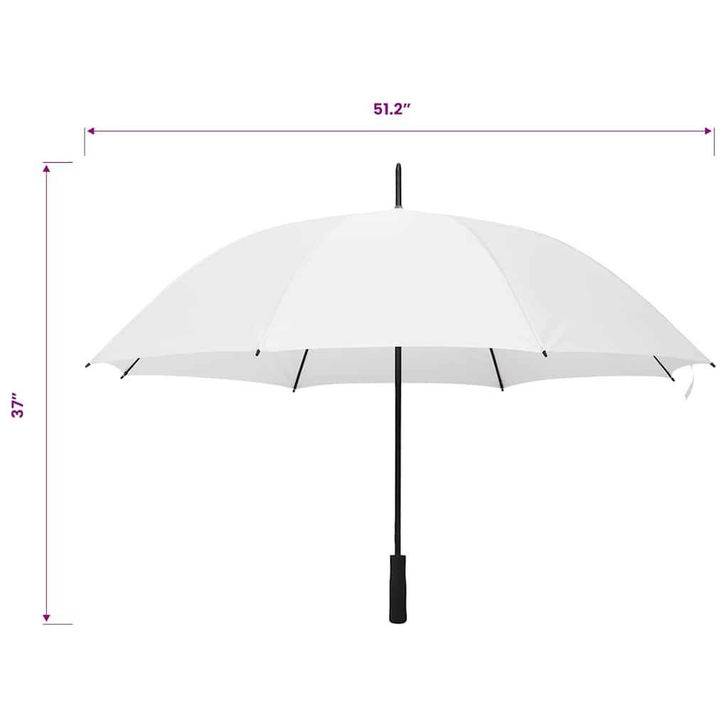 Parasolka Biała, 130 Cm