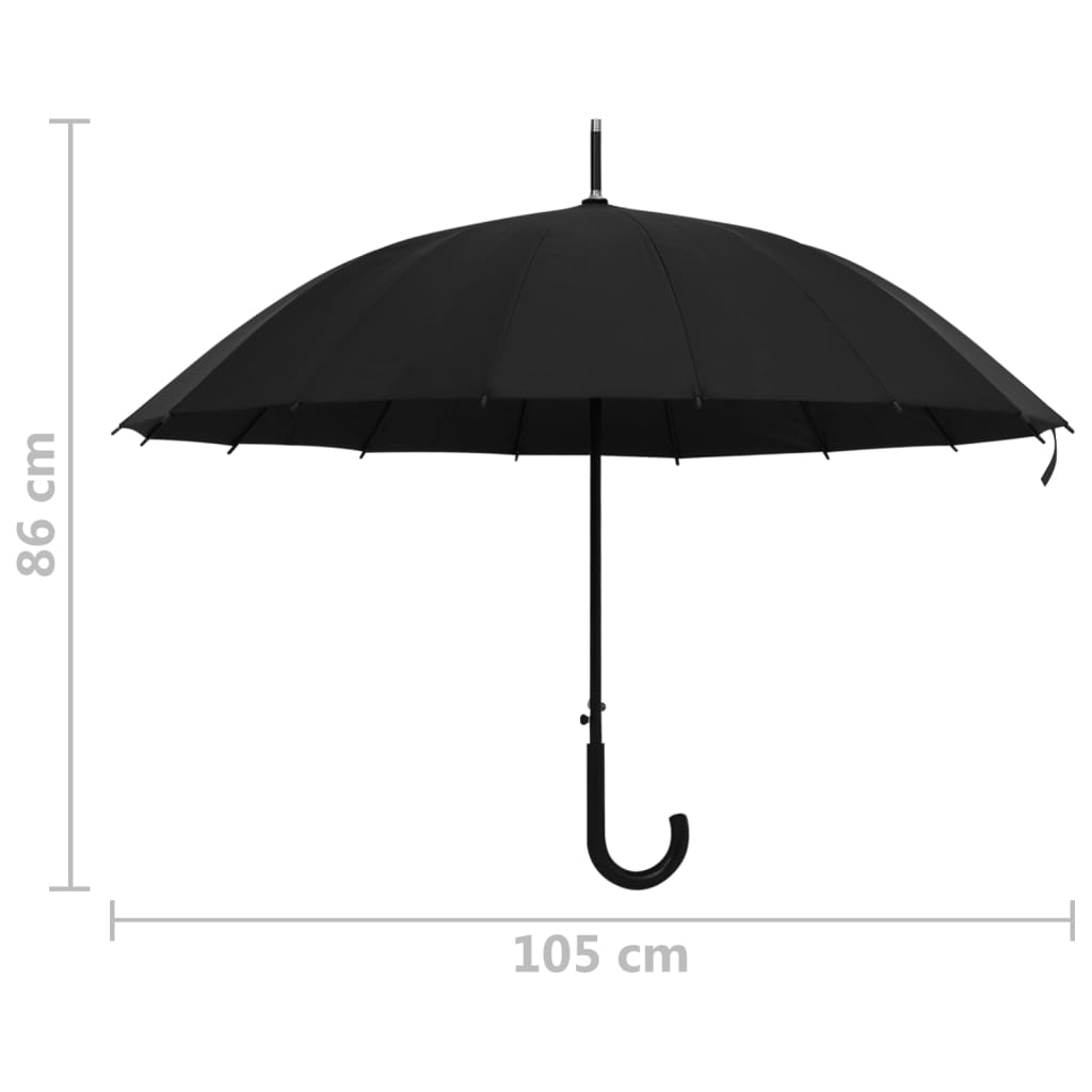 Parasolka Automatyczna, Czarna, 105 Cm