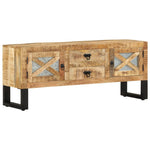 Szafka Pod Telewizor, 110X30X45 Cm, Surowe Drewno Mango