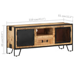 Szafka Pod Telewizor, 110X31X46 Cm, Surowe Drewno Mango