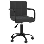 Obrotowe Krzesło Stołowe, Jasnoszare, Obite Aksamitem