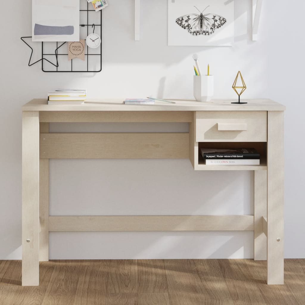 Biurko Hamar, , 110X40X75 Cm, Lite Drewno Sosnowe