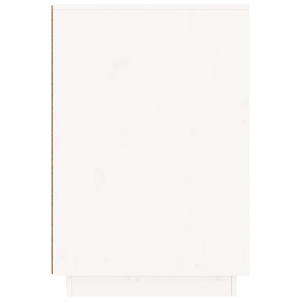 Biurko, Białe, 140X50X75 Cm, Lite Drewno Sosnowe