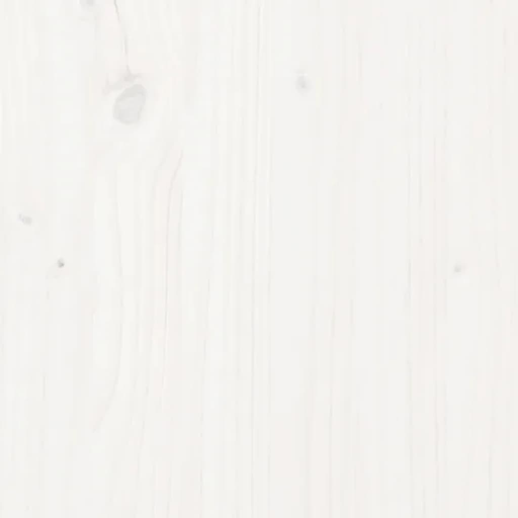 Biurko, Białe, 140X50X75 Cm, Lite Drewno Sosnowe