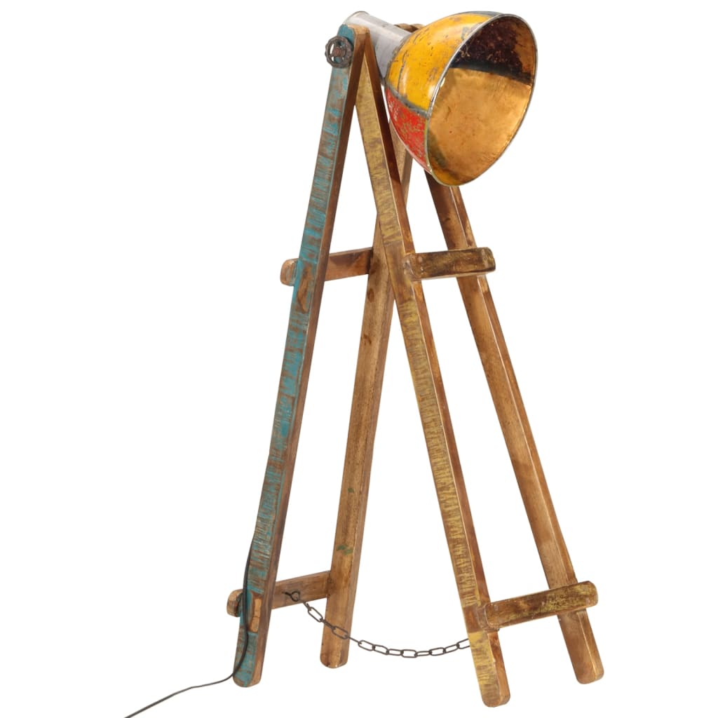 Lampa Podłogowa, Kolor U, E27, Lite Drewno Mango