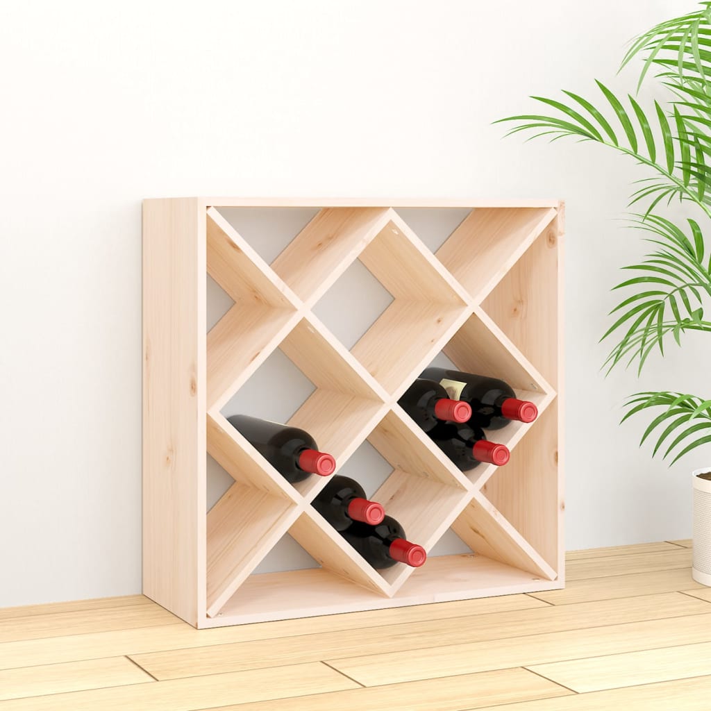 Regał Na Wino 2 Pcs 56 X 25 X 56 Cm Lite Drewno Sosnowe
