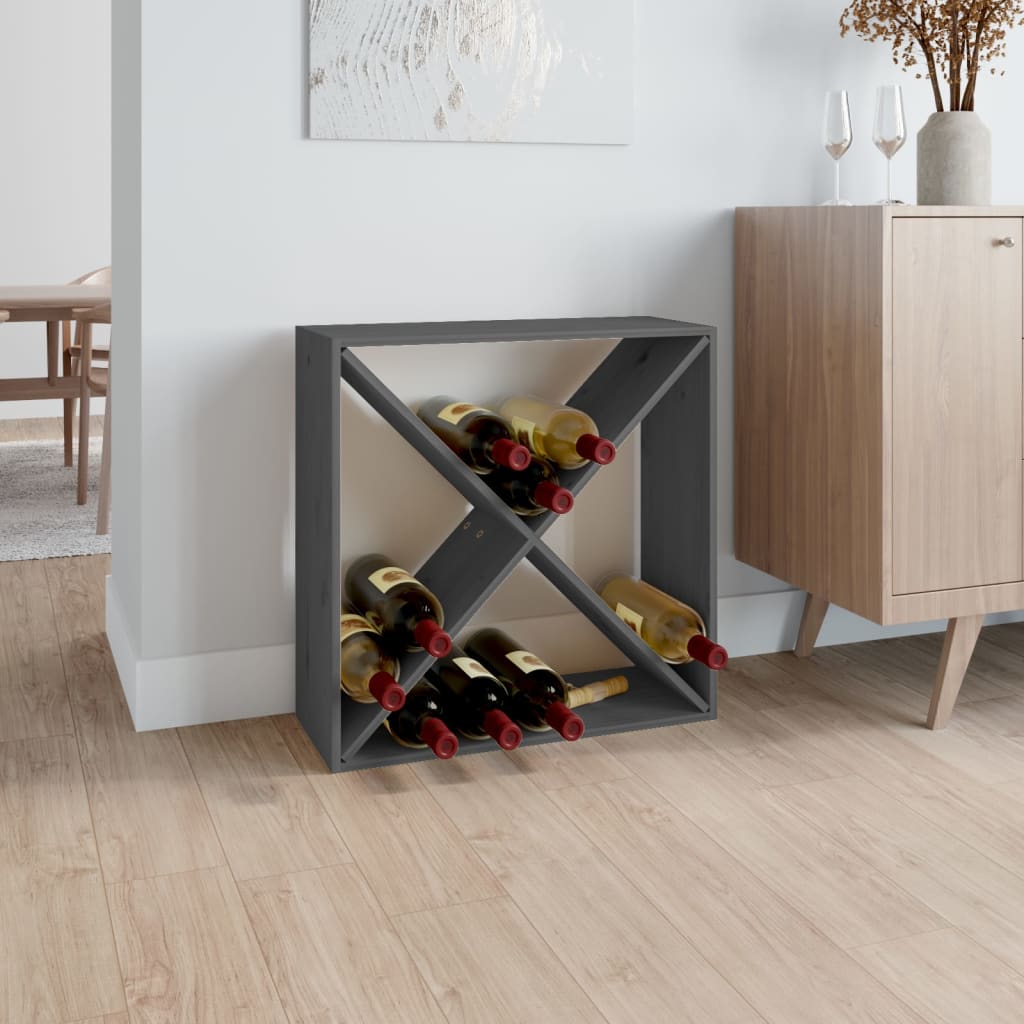 Regał Na Wino 2 Pcs 56 X 25 X 56 Cm Lite Drewno Sosnowe