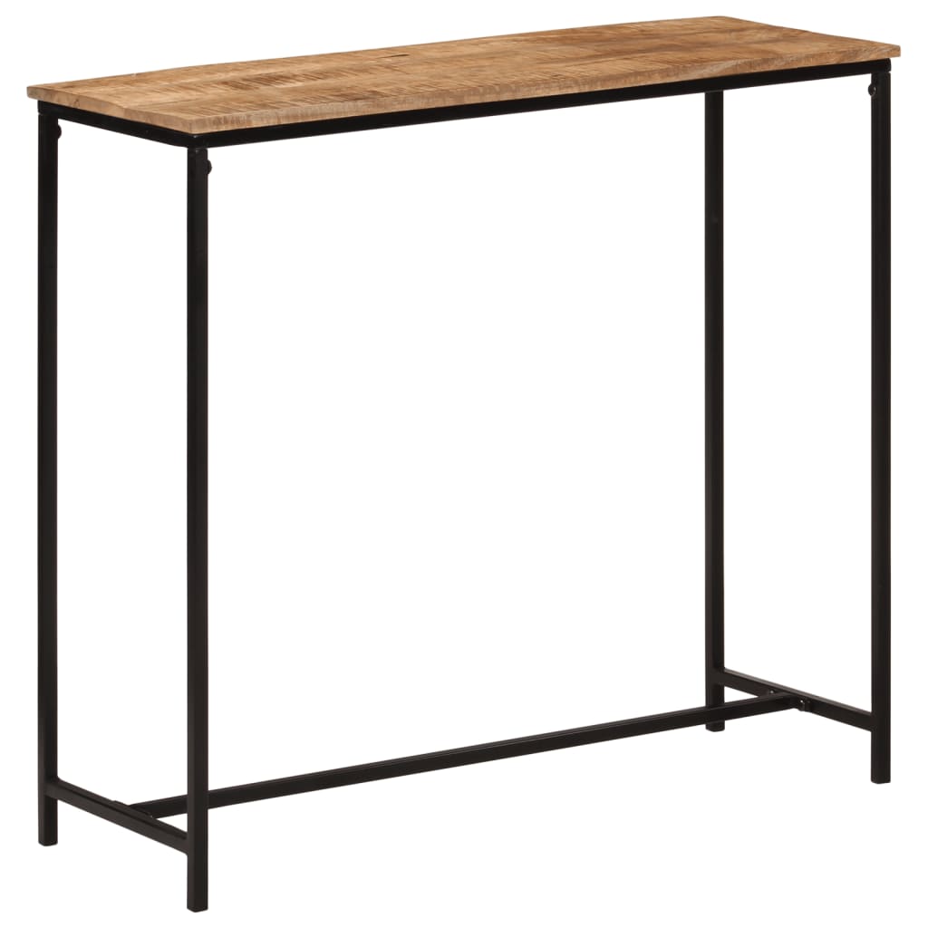 Stolik Konsolowy, 80X30X74 Cm, Lite Drewno Mango I Żelazo
