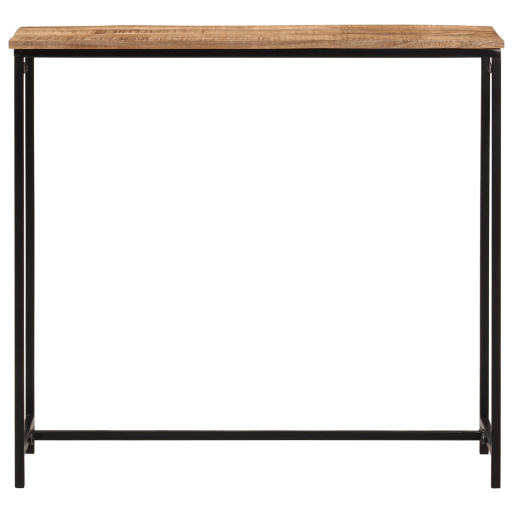 Stolik Konsolowy, 80X30X74 Cm, Lite Drewno Mango I Żelazo