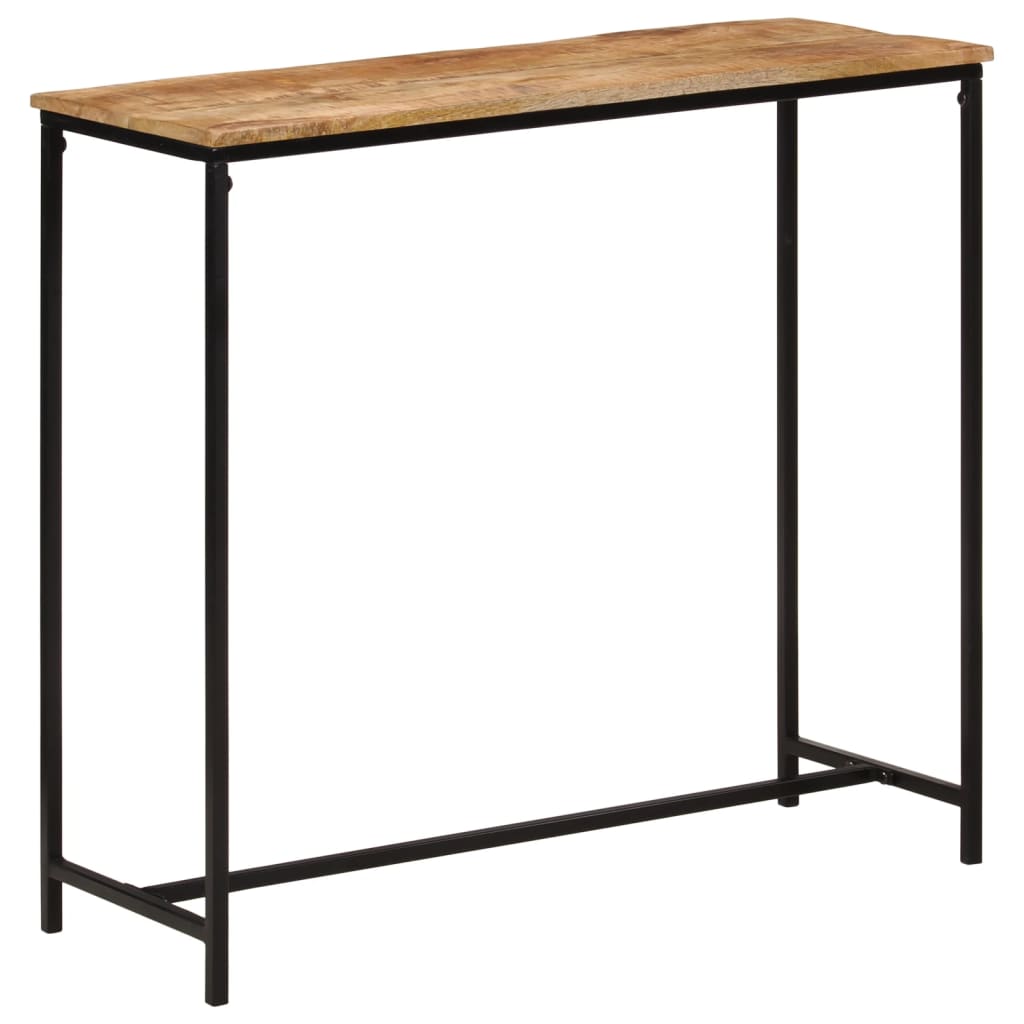 Stolik Konsolowy, 80X30X74 Cm, Lite Drewno Mango I Żelazo