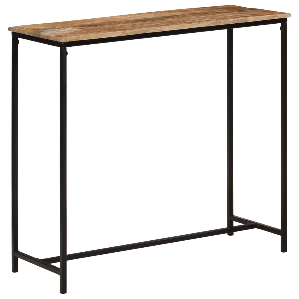 Stolik Konsolowy, 80X30X74 Cm, Lite Drewno Mango I Żelazo
