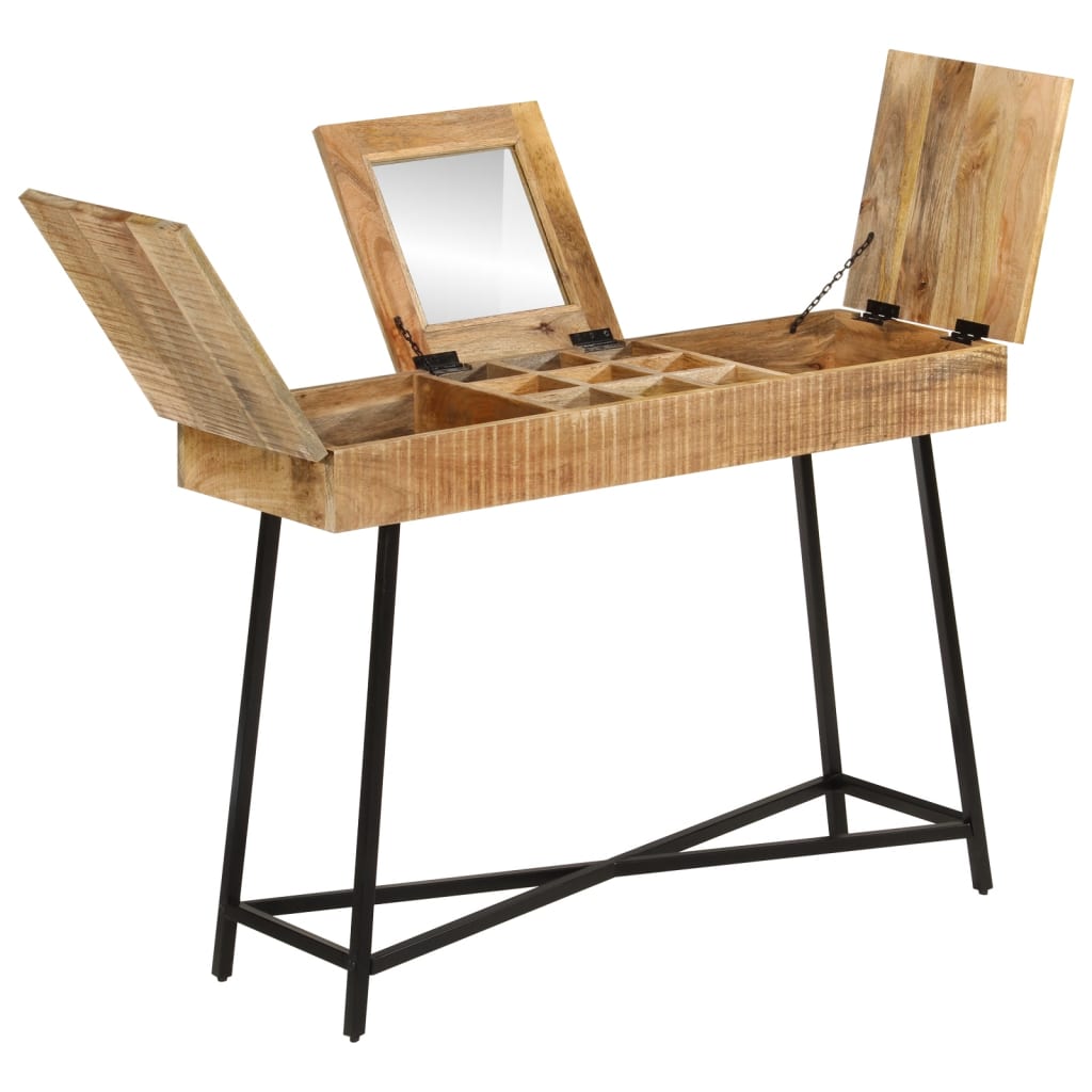 Toaletka, 105X35X75 Cm, Surowe Drewno Mango I Żelazo