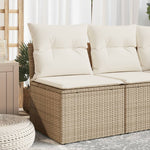 Sofa Ogrodowa Z Poduszkami, 2-Osobowa, Czarna, Polirattan