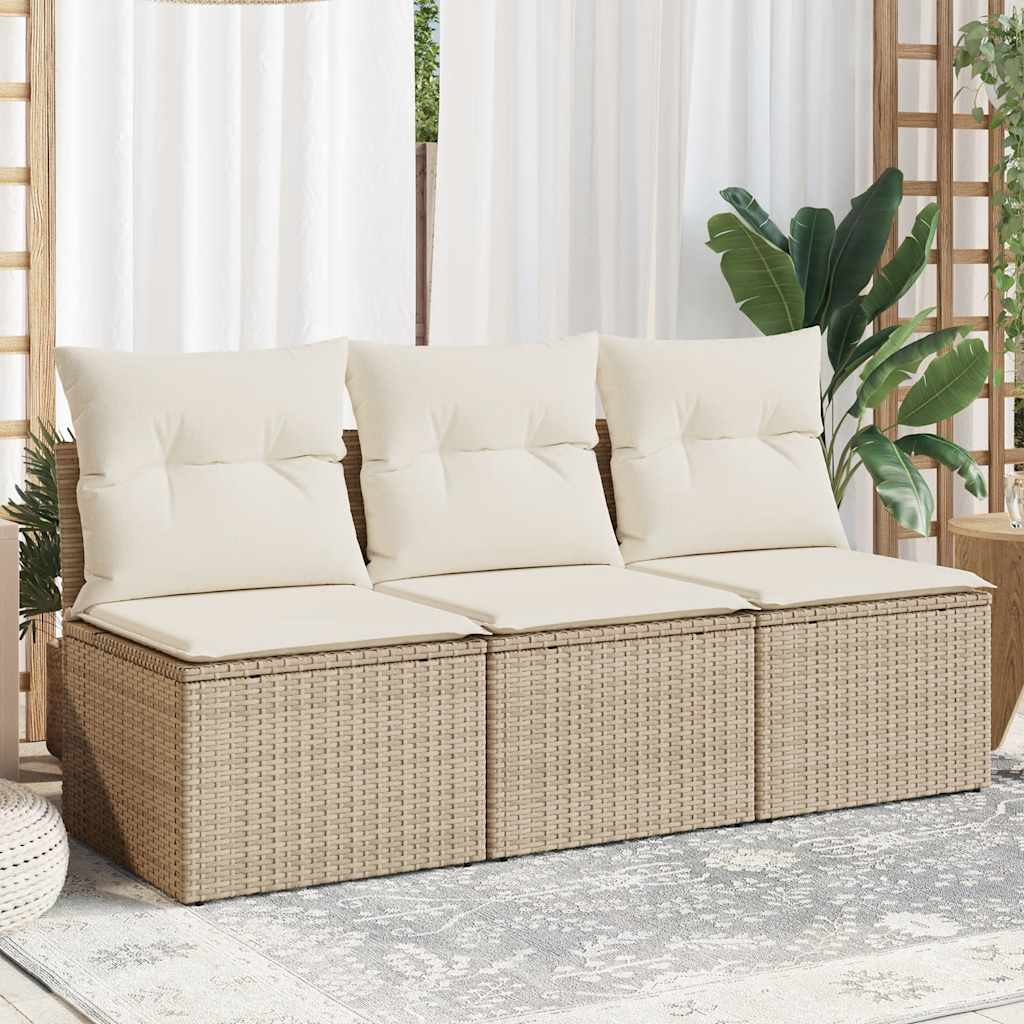 Sofa Ogrodowa Z Poduszkami, 2-Osobowa, Czarna, Polirattan