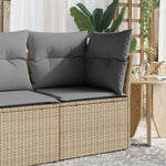 Sofa Ogrodowa Z Poduszkami, 2-Osobowa, Czarna, Polirattan