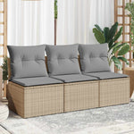 Sofa Ogrodowa Z Poduszkami, 2-Osobowa, Czarna, Polirattan