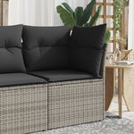 Sofa Ogrodowa Z Poduszkami, 2-Osobowa, Czarna, Polirattan