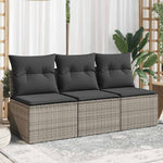 Sofa Ogrodowa Z Poduszkami, 2-Osobowa, Czarna, Polirattan
