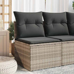 Sofa Ogrodowa Z Poduszkami, 2-Osobowa, Czarna, Polirattan