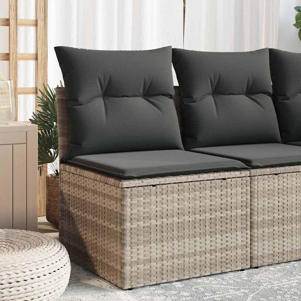 Sofa Ogrodowa Z Poduszkami, 2-Osobowa, Czarna, Polirattan