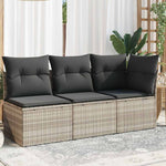Sofa Ogrodowa Z Poduszkami, 2-Osobowa, Czarna, Polirattan