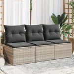 Sofa Ogrodowa Z Poduszkami, 2-Osobowa, Czarna, Polirattan