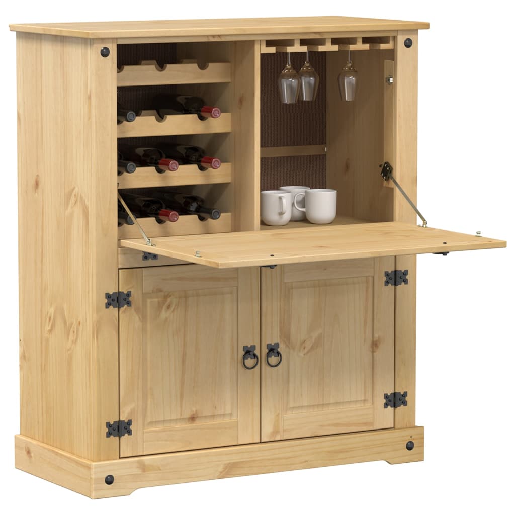 Szafka Na Wino 97 X 45 X 114 Cm Lite Drewno Sosnowe
