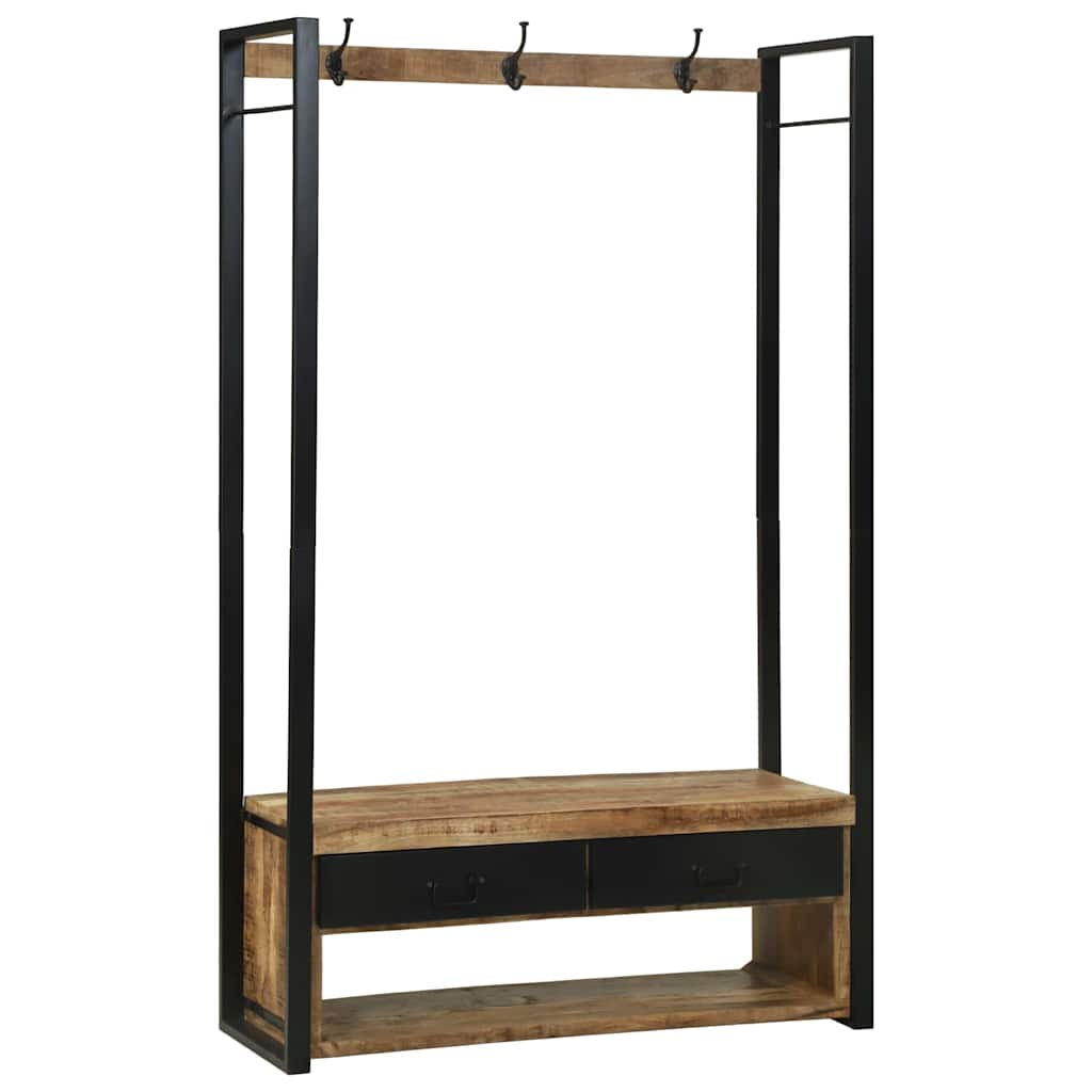 Wieszak Na Ubrania Brązowy 110 X 40 X 179 Cm Lite Drewno Mango