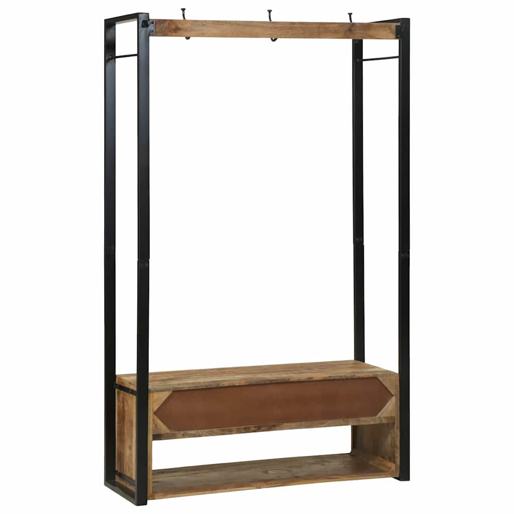 Wieszak Na Ubrania Brązowy 110 X 40 X 179 Cm Lite Drewno Mango