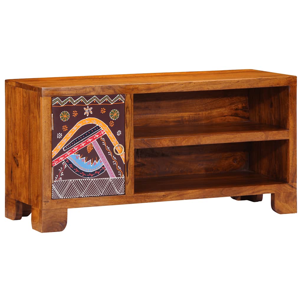 Szafka Rtv Wielokolorowa 90X30X45 Lite Drewno Akacjowe