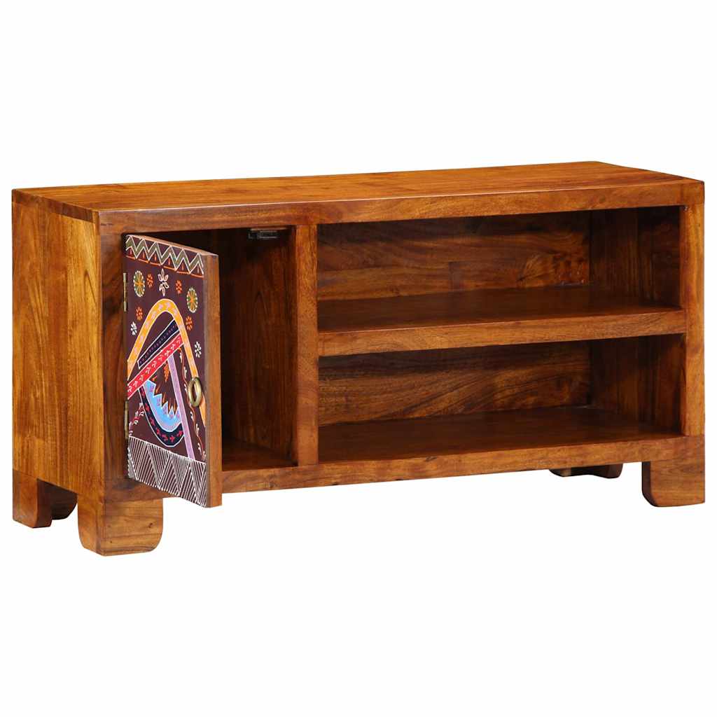 Szafka Rtv Wielokolorowa 90X30X45 Lite Drewno Akacjowe