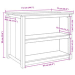 Wyspa Kuchenna Panama, 112X77X90 Cm, Lite Drewno Sosnowe