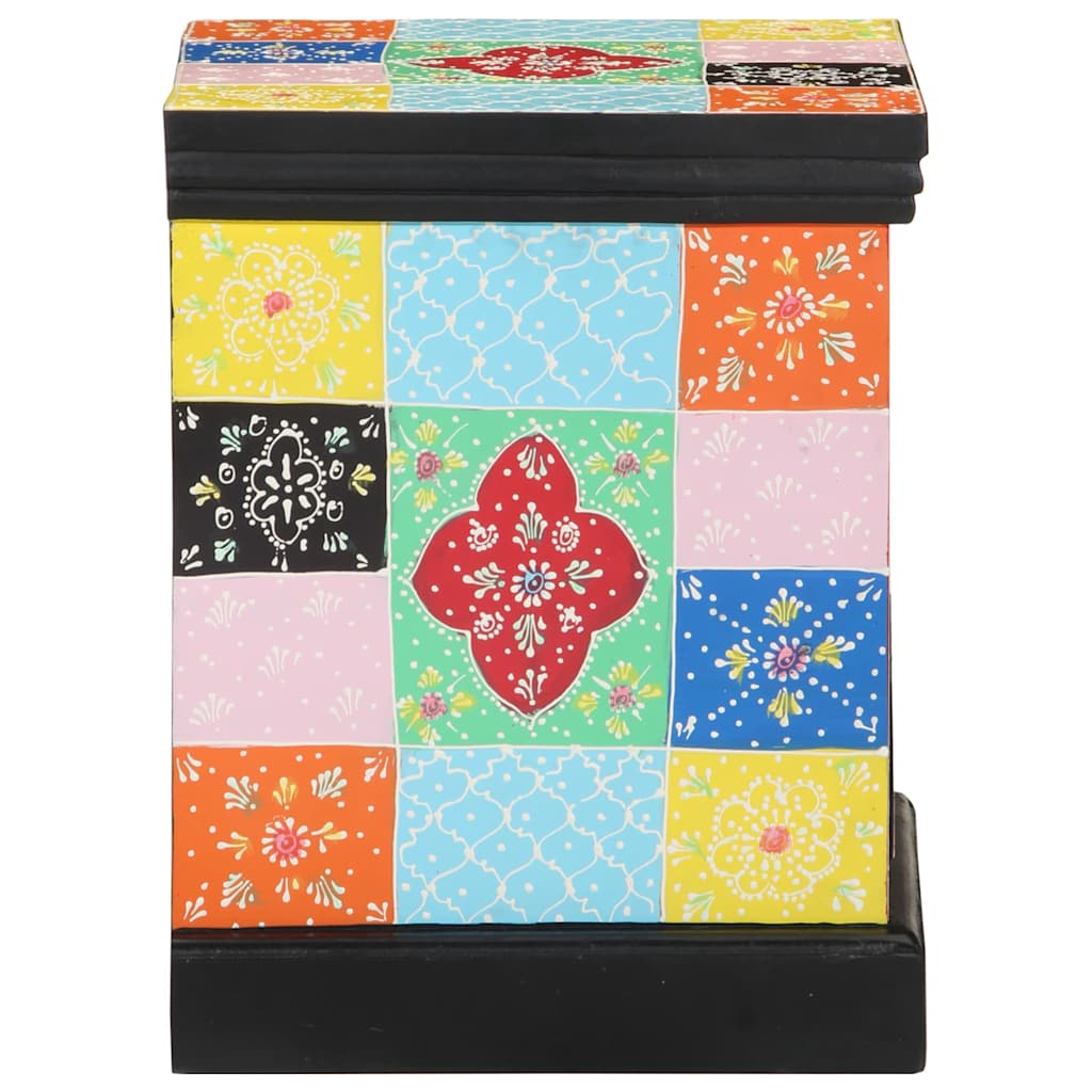 Szafka Nocna Wielokolorowe 40 X 35 X 45 Cm Drewno Z Mango
