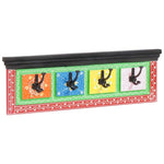 Wieszak Na Płaszcze Czarny 80 X 25 X 2 Cm Drewno Z Mango