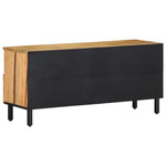 Szafka Rtv Brązowa 100X33X46 Cm Drewno Lite Mango