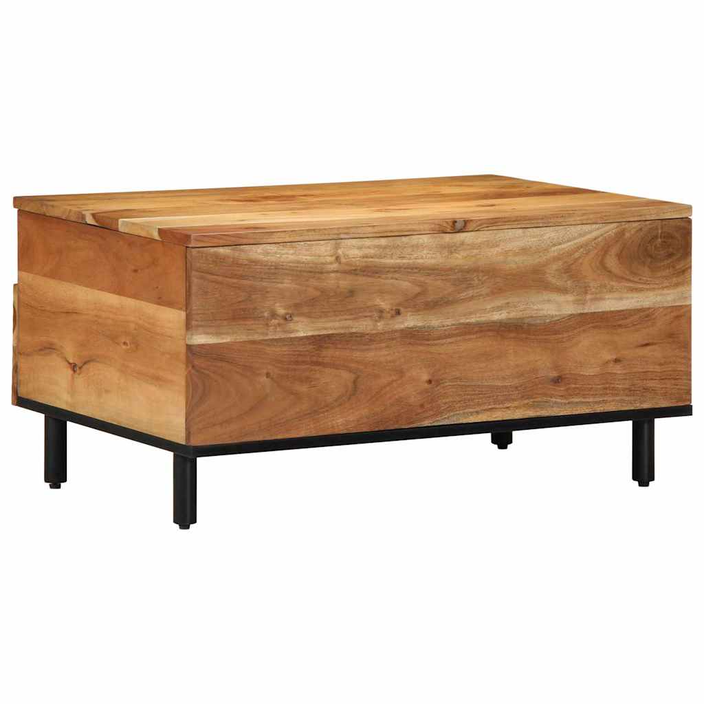 Stolik Kawowy Brązowy 80 X 54 X 40 Cm Lite Drewno Akacji