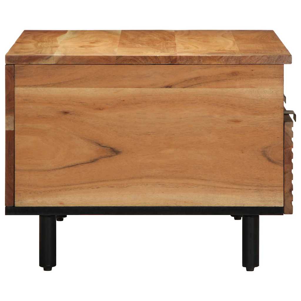 Stolik Kawowy Brązowy 80 X 54 X 40 Cm Lite Drewno Akacji