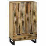 Wysoki Stolik Brązowy 60 X 33 X 100 Cm Lite Drewno Mango