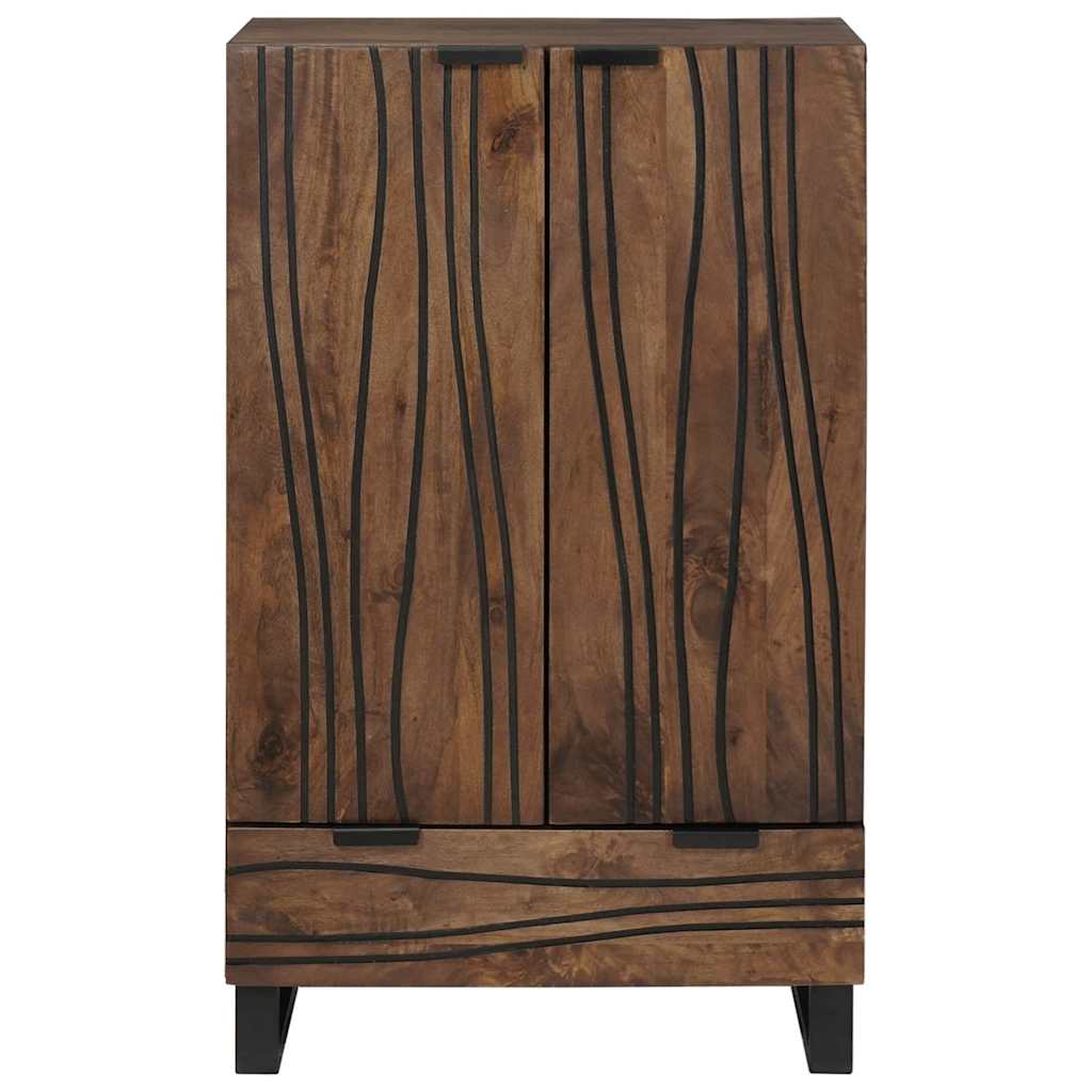 Wysoki Stolik Brązowy 60 X 33 X 100 Cm Lite Drewno Mango
