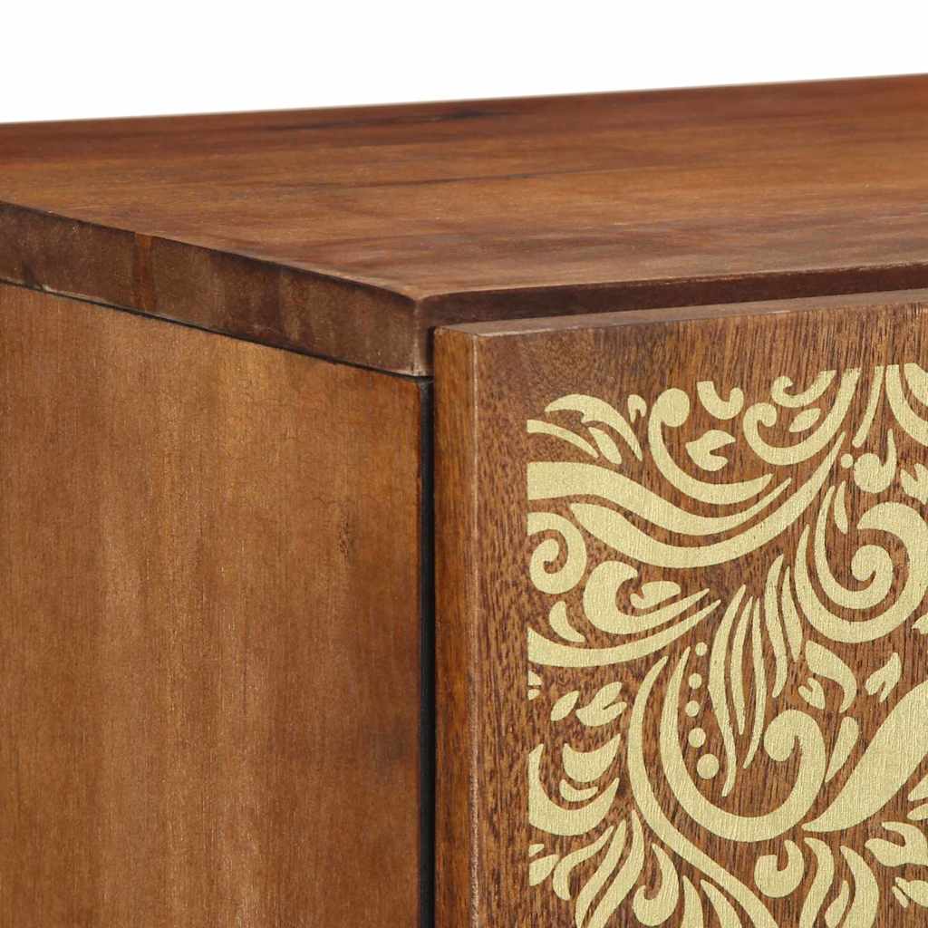Highboard Z Półką Brązowy 40 X 33 X 110 Cm Drewno Z Mango