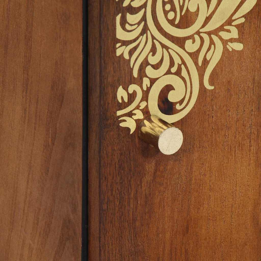 Highboard Z Półką Brązowy 40 X 33 X 110 Cm Drewno Z Mango