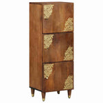Highboard Z Półką Brązowy 40 X 33 X 110 Cm Drewno Z Mango