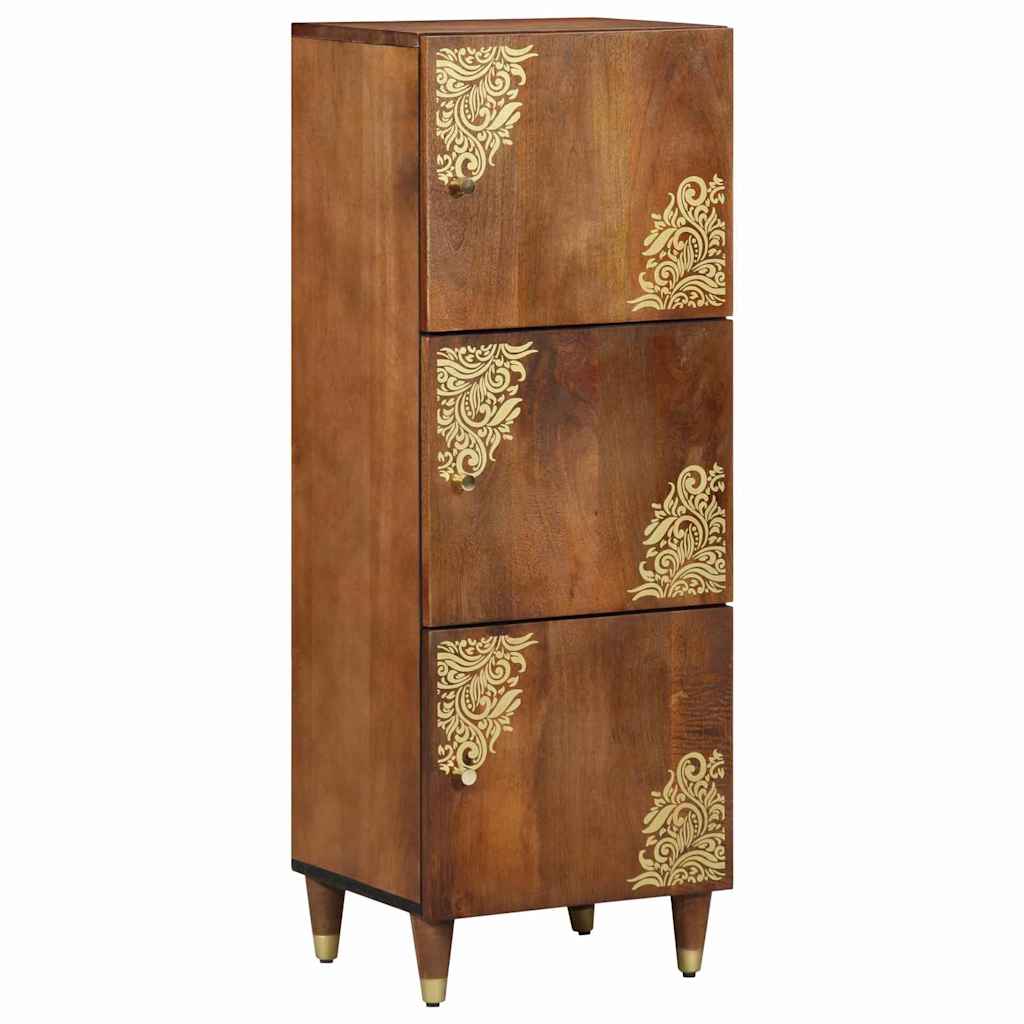 Highboard Z Półką Brązowy 40 X 33 X 110 Cm Drewno Z Mango
