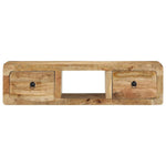 Szafka Ścienna Pod Tv 100X32X25 Cm Drewno Lite, Surowe, Mango