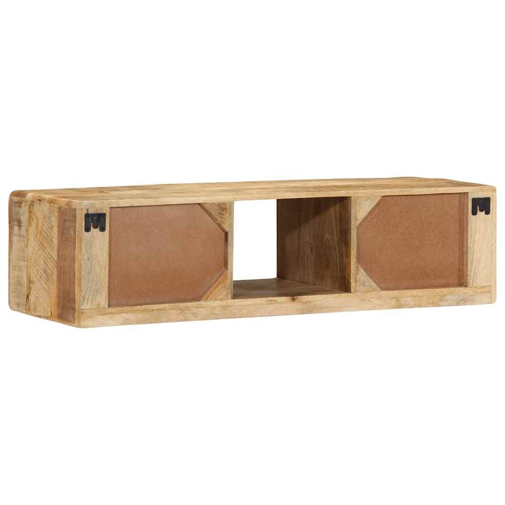Szafka Ścienna Pod Tv 100X32X25 Cm Drewno Lite, Surowe, Mango