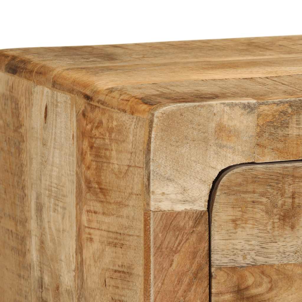 Szafka Ścienna Pod Tv 100X32X25 Cm Drewno Lite, Surowe, Mango
