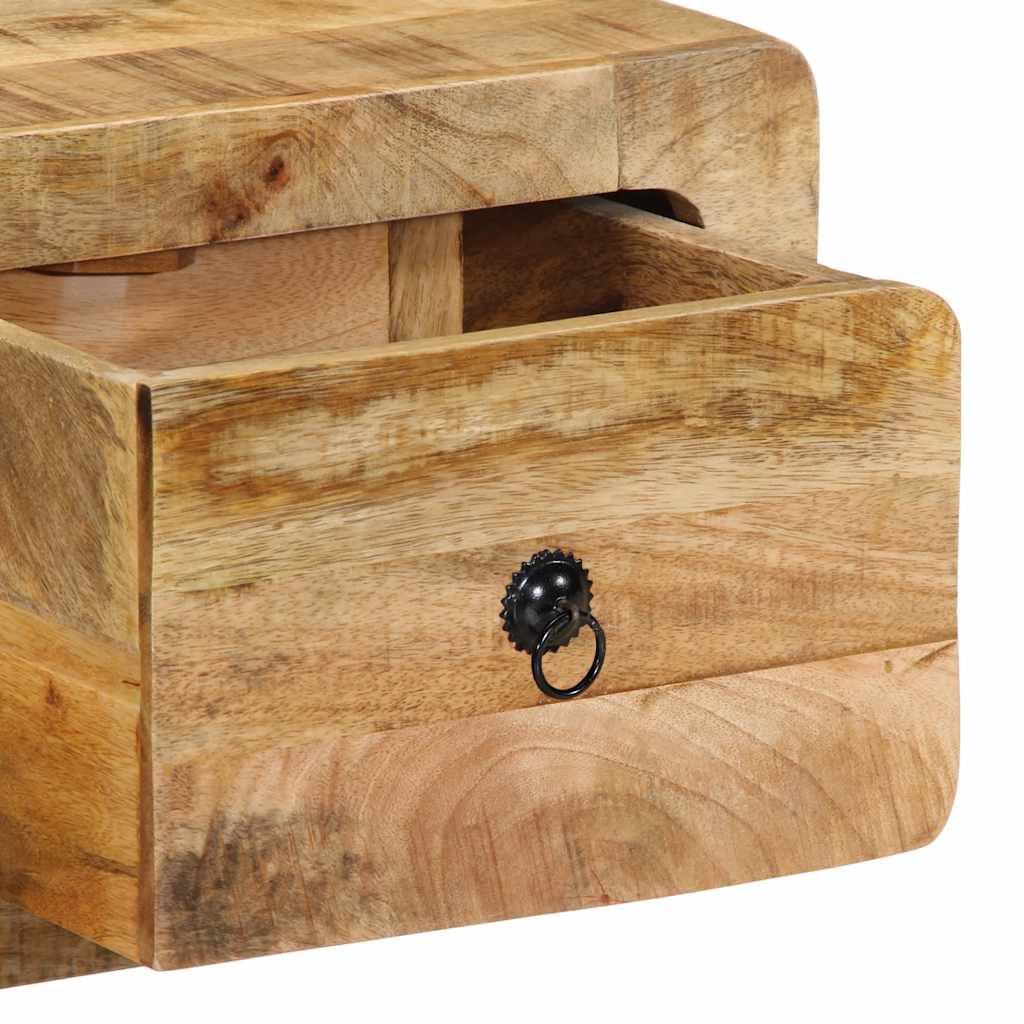 Szafka Ścienna Pod Tv 100X32X25 Cm Drewno Lite, Surowe, Mango